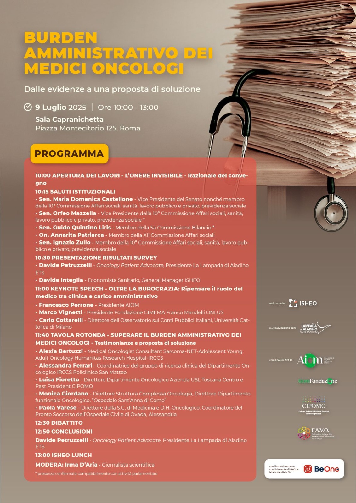 Burden amministrativo dei medici oncologi – Dalle evidenze a una proposta di soluzione